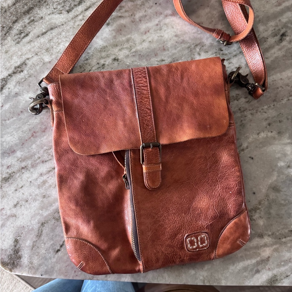 Bed Stu Tan Leather Shoulder Bag